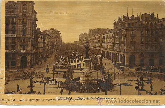 Postales: ZARAGOZA PASEO DE LA INDEPENDENCIA - Foto 1