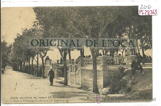 Cartoline: (PS-28365)POSTAL DE JACA-ENTRADA AL PASEO DE ALFONSO XIII