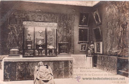 Postales: Postal de la Exposici&oacute;n Hispano-Francesa de Zaragoza.15. Antig&uuml;edades de la Catedral de Salamanca