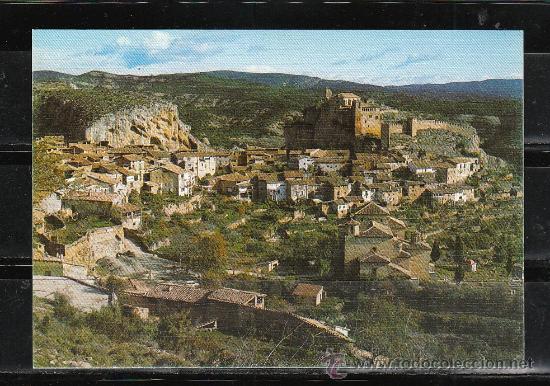 Postales: N&ordm; 25 ALQUEZAR. VISTA GENERAL. AL FONDO EL CASTILLO-COLEGIATA (MONUMENTO NACIONAL)
