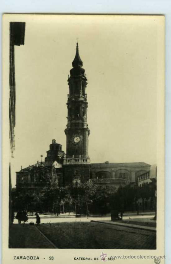 Postales: POSTAL ZARAGOZA CATEDRAL DE LA SEO - Foto 1