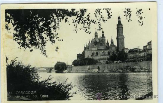 Postales: POSTAL ZARAGOZA ORILLAS DEL EBRO - Foto 1