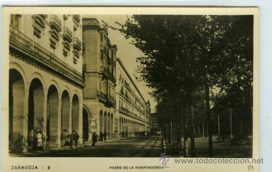 Postales: POSTAL ZARAGOZA PASEO DE LA INDEPENDENCIA - Foto 1