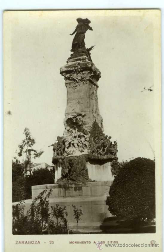 Postales: POSTAL ZARAGOZA MONUMENTO A LOS SITIOS - Foto 1