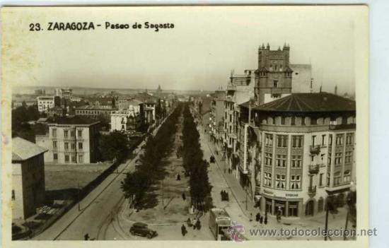 Postales: POSTAL ZARAGOZA PASEO DE SAGASTA - Foto 1
