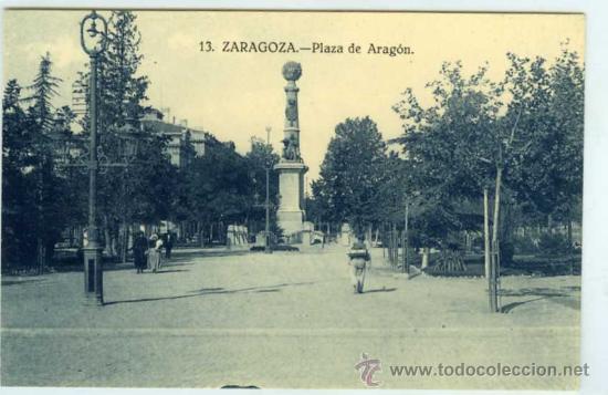 Postales: POSTAL ZARAGOZA PLAZA DE ARAGON - Foto 1