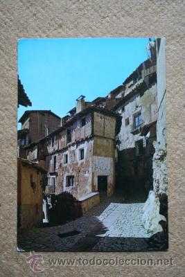 Postales: Postal. Albarrac&iacute;n (Teruel). Calle Azagra y Escalerillas (Monumento Nacional).