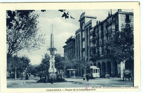 Postales: POSTAL ZARAGOZA PASEO DE LA INDEPENDENCIA - Foto 1