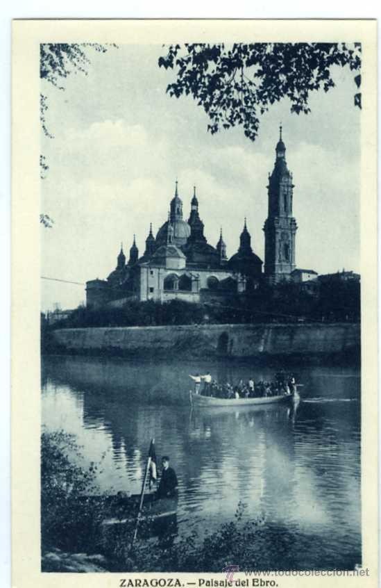 Postales: POSTAL ZARAGOZA PAISAJE DEL EBRO - Foto 1