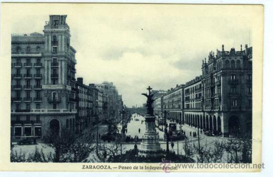 Postales: POSTAL ZARAGOZA PASEO DE LA INDEPENDENCIA - Foto 1