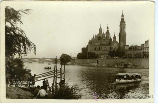 Postales: POSTAL ZARAGOZA ORILLAS DEL EBRO - Foto 1