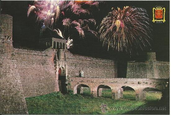 Postales: JACA.-CIUDADELA VISTA NOCTURNA.-FOTO PE&Ntilde;ARROYA