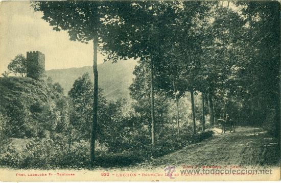 Postales: PIRINEOS. BENASQUE-LUCHON. CASTELVIEL. CARRETERA. HACIA 1910.