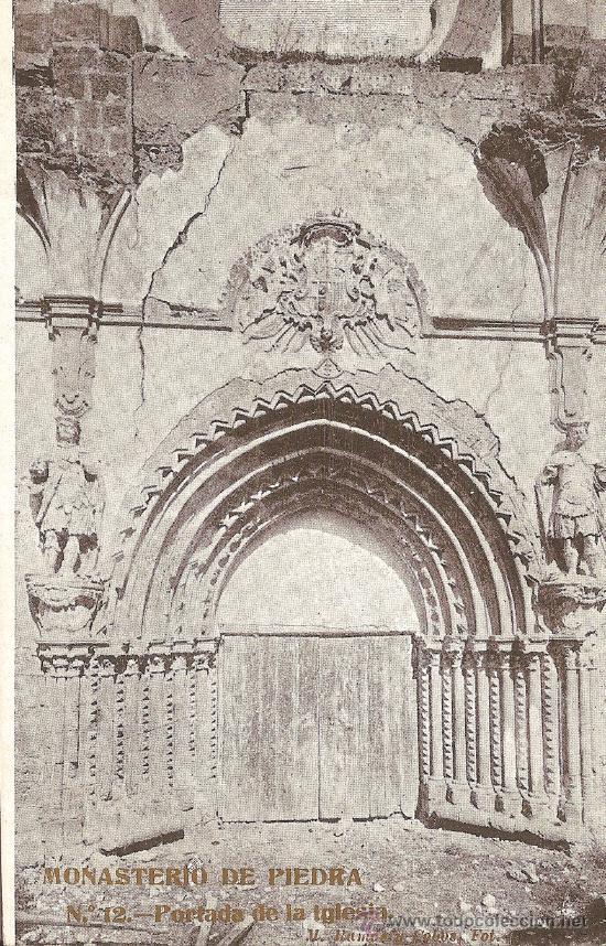 Postkarten: MONASTERIO DE PIEDRA, PORTADA DE LA IGLESIA - M. RAMOS Y COBOS FOT.N&ordm;12 - SIN CIRCULAR, SIN DIVIDIR