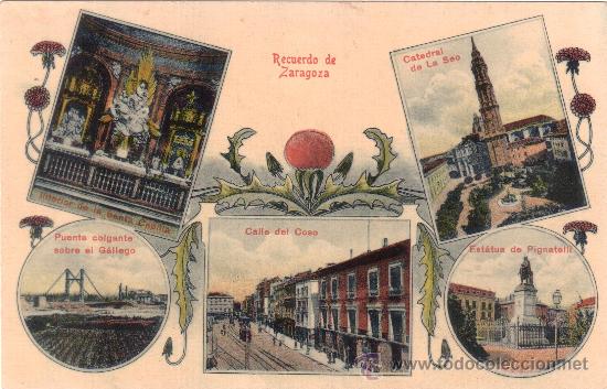 Postales: Postal Recuerdo de Zaragoza - Foto 1