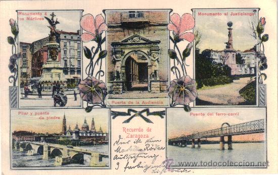 Postales: Postal Recuerdo de Zaragoza - Foto 1