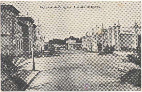 Postales: EXPOSICI&Oacute;N DE ZARAGOZA.- UNA AVENIDA LATERAL. - Foto 1