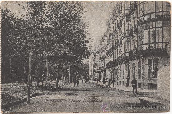 Postales: ZARAGOZA.- PASEO DE SAGASTA. - Foto 1