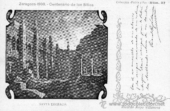Postales: Zaragoza. Centenario de los sitios. santa engracia - Foto 1