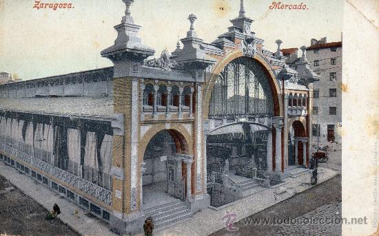 Postales: Zaragoza. 9.- Mercado. Ed. cecilio gasca - Foto 1