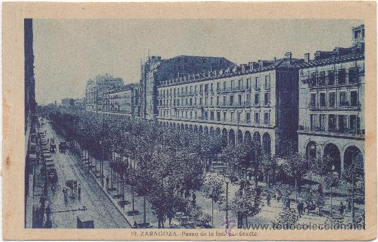 Postales: ZARAGOZA.- PASEO DE LA INDEPENDENCIA. - Foto 1