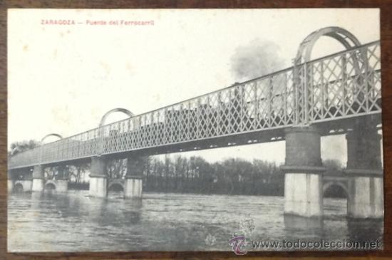 Postales: ZARAGOZA. PUENTE DEL FERROCARRIL. - Foto 1
