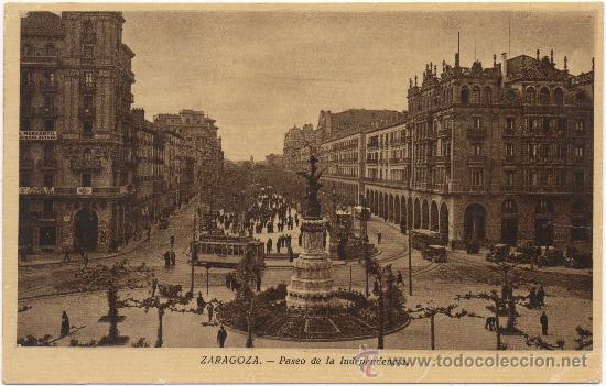 Postales: ZARAGOZA.- PASEO DE LA INDEPENDENCIA. - Foto 1