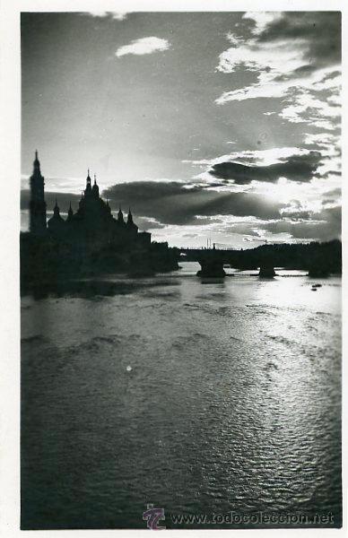 Postales: 80. ZARAGOZA. PUESTA DE SOL. - Foto 1