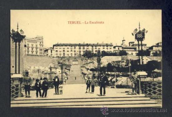 Postales: Postal de TERUEL: La Escalinata - Foto 1