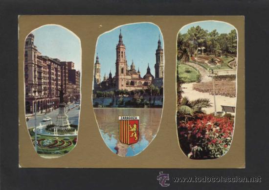 Postales: Zaragoza. Ed. Cusc&oacute; serie Oro n&ordm; 31. Circulada. - Foto 1