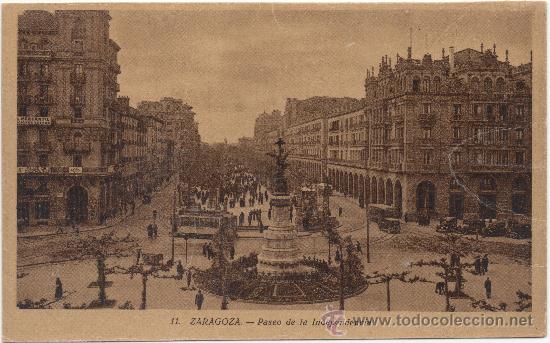 Postales: ZARAGOZA.- PASEO DE LA INDEPENDENCIA. - Foto 1