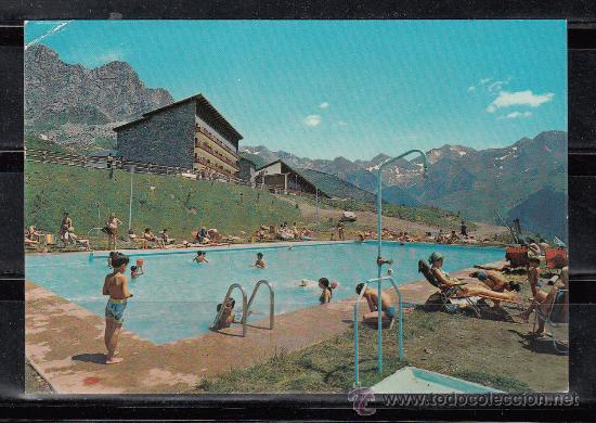Postales: N&ordm; 36 SALLENT DE GALLEGO. FORMIGAL-CIUDAD DEPORTIVA. PISCINA TEMPERATURA PERMANENTE 35&ordm;