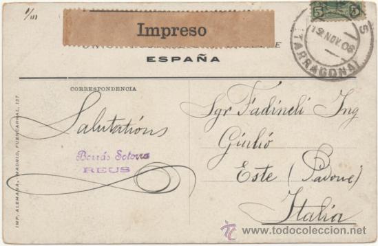 Postales: EXPOSICI&Oacute;N DE ZARAGOZA.- EDIFICIO DE ARTES &Eacute; INDUSTRIAS. (1908). - Foto 2