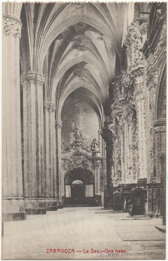 Postales: ZARAGOZA.- LA SEO. UNA NAVE. - Foto 1