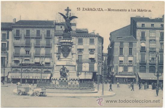 Postales: ZARAGOZA.- MONUMENTO A LOS M&Aacute;RTIRES. - Foto 1