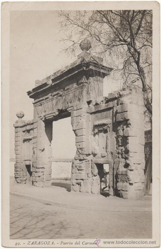 Postales: ZARAGOZA.- PUERTA DEL CARMEN. - Foto 1