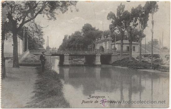 Postales: ZARAGOZA.- PUENTE DE AM&Eacute;RICA. - Foto 1