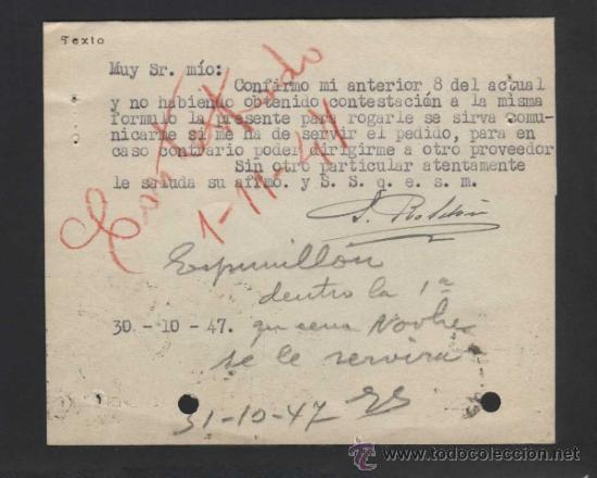 Postales: Zaragoza. TP comercial *S. Rold&oacute;n*. Circulada 1947. - Foto 2