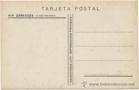 Postales: ZARAGOZA.- LA SEO. UNA NAVE. - Foto 2