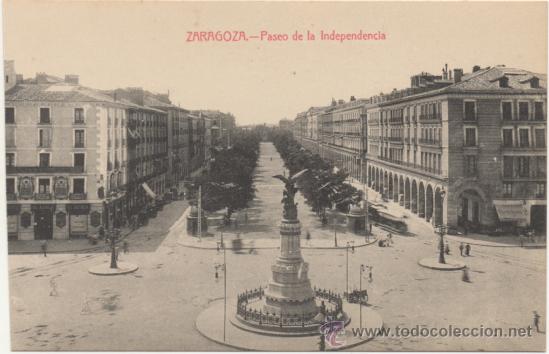 Postales: ZARAGOZA.- PASEO DE LA INDEPENDENCIA. - Foto 1