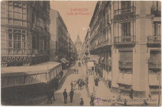 Postales: ZARAGOZA.- CALLE DE ALFONSO I. - Foto 1