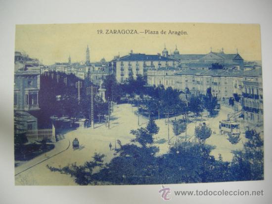Postales: POSTAL DE ZARAGOZA - PLAZA DE ARAGON - Foto 1