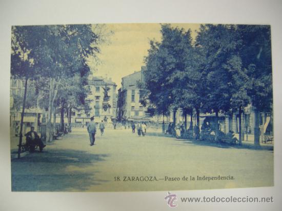 Postales: POSTAL DE ZARAGOZA - PASEO DE LA INDEPENDENCIA - Foto 1
