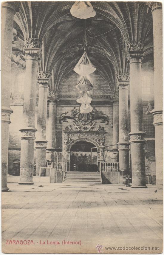 Postales: ZARAGOZA.- LA LONJA (INTERIOR). - Foto 1