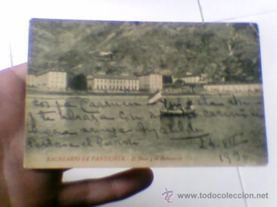 Postales: Balneario Panticosa El Ibon y el balneario Pablo Vilalta dividida circulada 1930 sello 15 cts (B5)