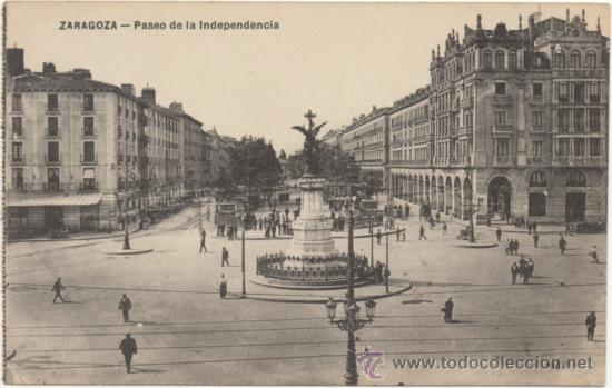 Postales: ZARAGOZA.- PASEO DE LA INDEPENDENCIA. - Foto 1
