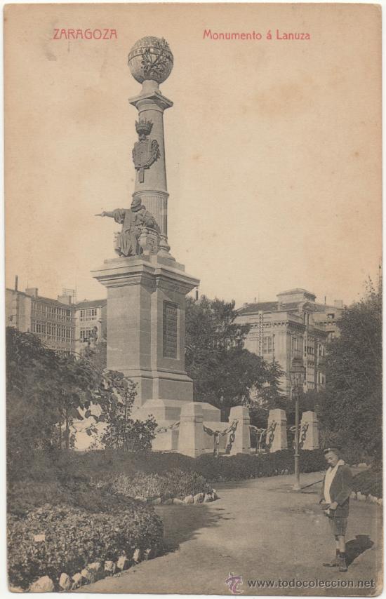 Postales: ZARAGOZA.- MONUMENTO &Aacute; LANUZA. - Foto 1