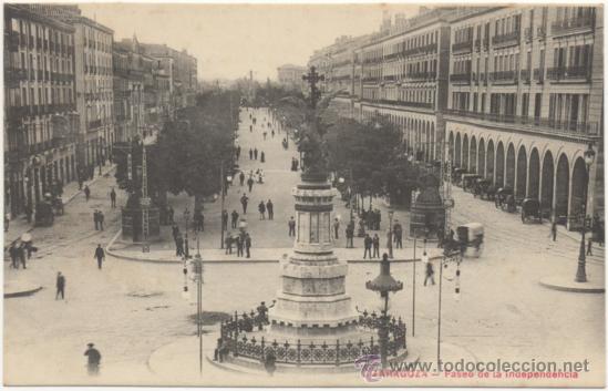 Postales: ZARAGOZA.- PASEO DE LA INDEPENDENCIA. - Foto 1