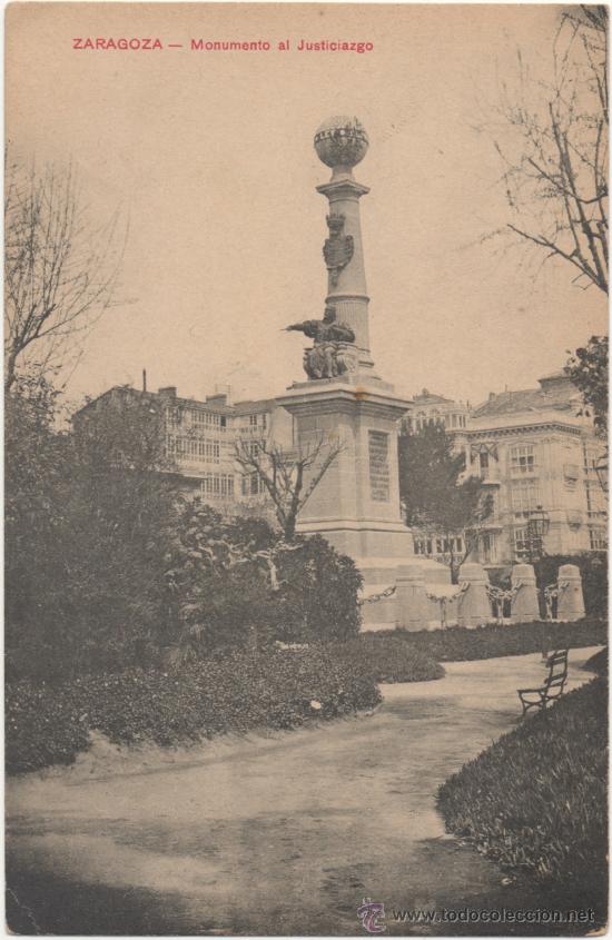 Postales: ZARAGOZA.- MONUMENTO AL JUSTICIAZGO. - Foto 1
