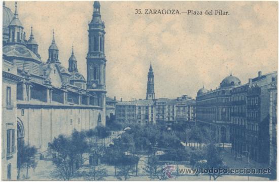 Postales: ZARAGOZA.- PLAZA DEL PILAR. - Foto 1
